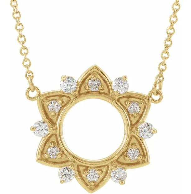 Aster Diamond Sun Necklace