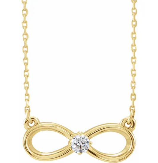 Tulip Diamond Solitaire Infinity Necklace