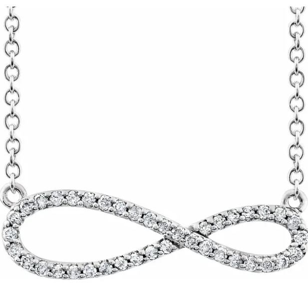 Rose Diamond Infinity Necklace