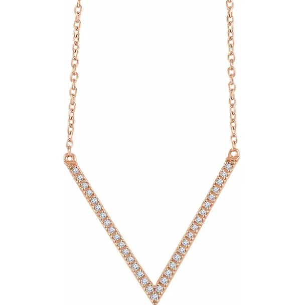 Trillium Diamond Triangle Necklace