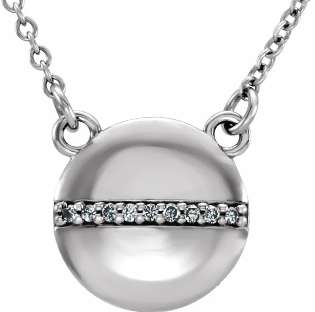 Craspedia Diamond Circle Button Necklace