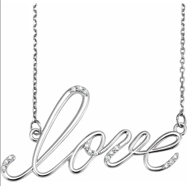 Rose Diamond Love Necklace