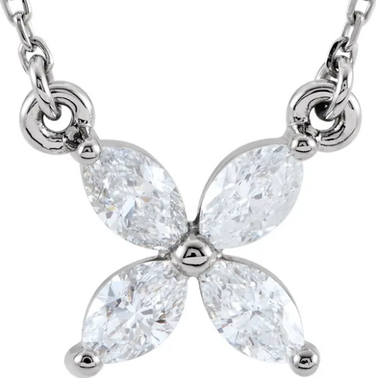Clematis Diamond Necklace