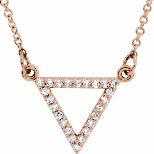 Trillium Diamond Triangle Necklace