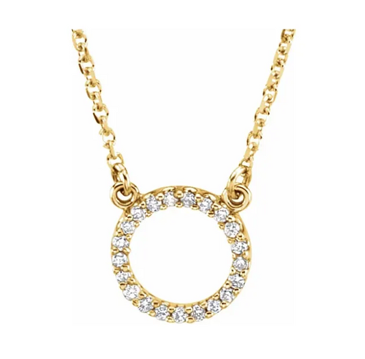 Craspedia Mini Diamond Circle Necklace