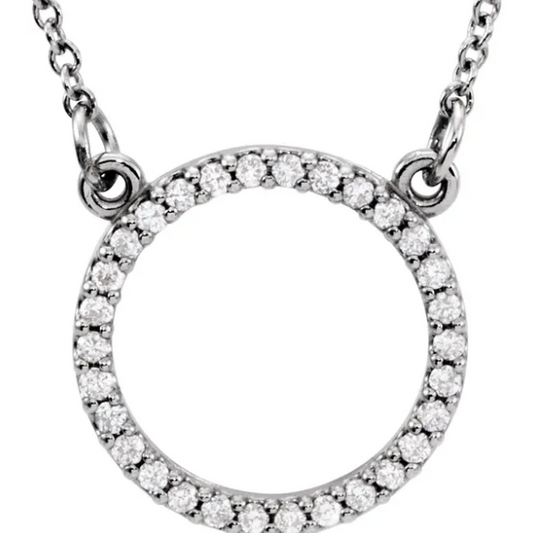 Craspedia Diamond Circle Necklace