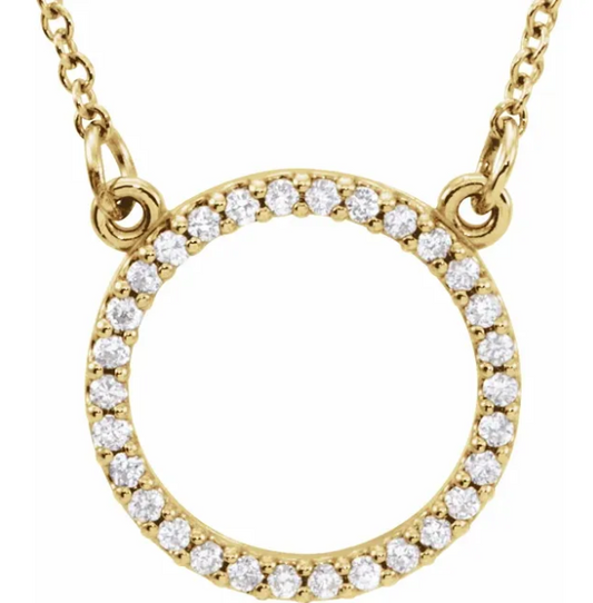 Craspedia Diamond Circle Necklace