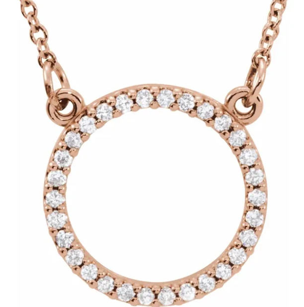 Craspedia Diamond Circle Necklace