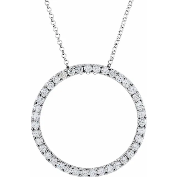 Craspedia Large Diamond Circle Necklace