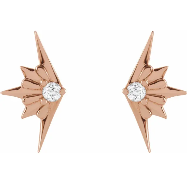 Aster Diamond Starburst Stud Earrings