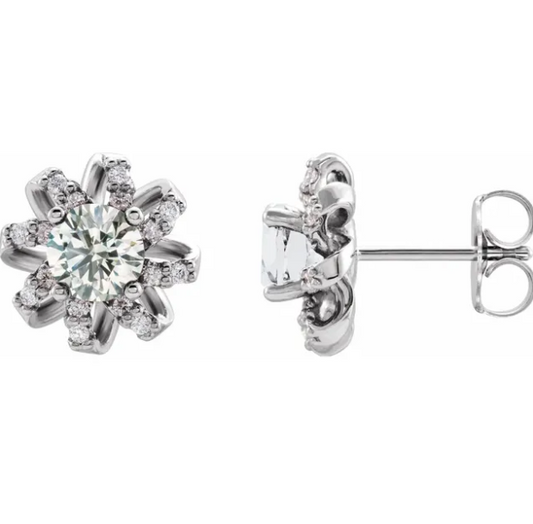 Passionflower Diamond Earrings