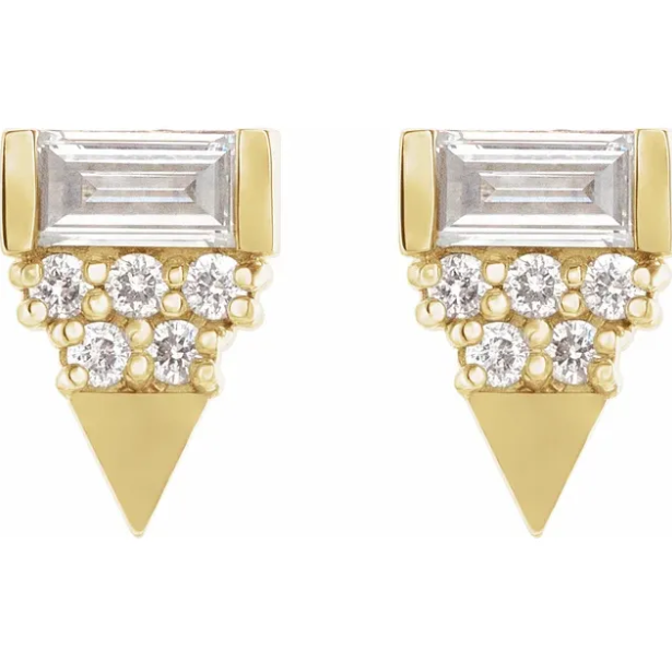 Dahlia Diamond Stud Earrings