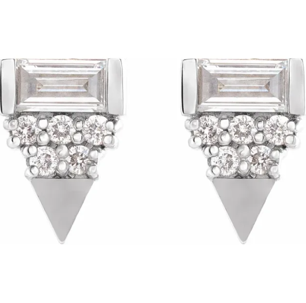 Dahlia Diamond Stud Earrings