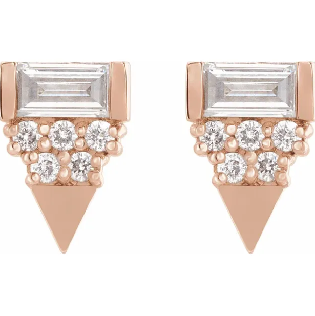Dahlia Diamond Stud Earrings