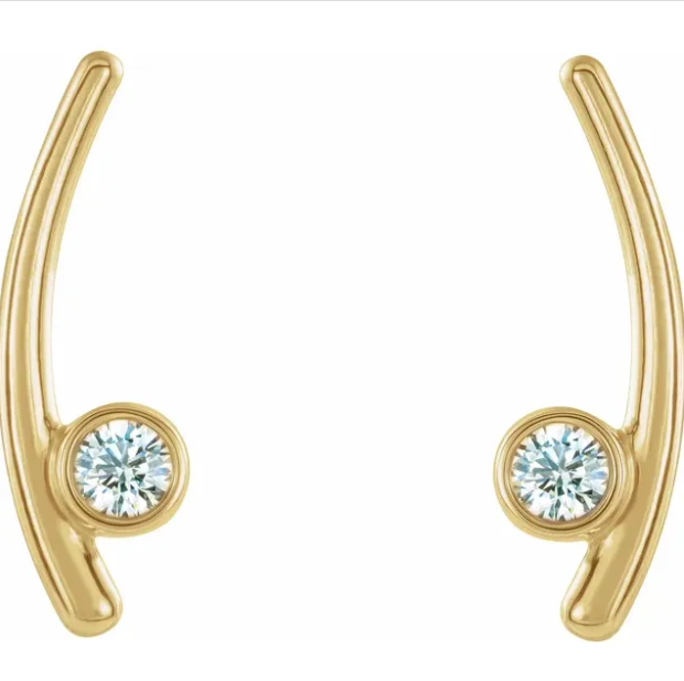 Poppy Diamond Climber Earrings