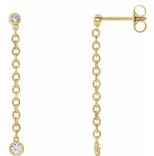 Poppy Diamond Chain Earrings