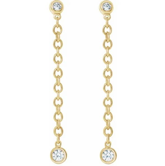 Poppy Diamond Chain Earrings