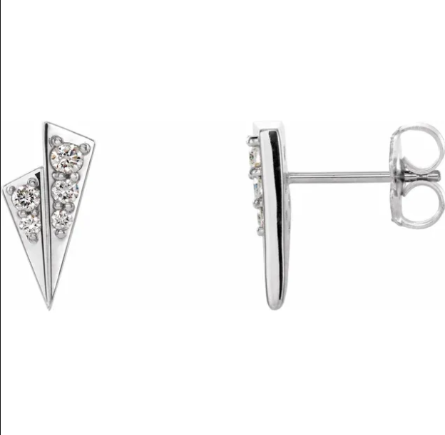 Trillium Diamond Stud Earrings