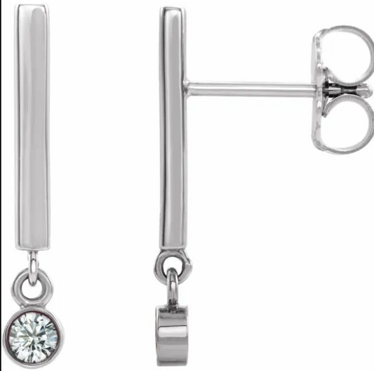 Poppy Diamond Bar Earrings