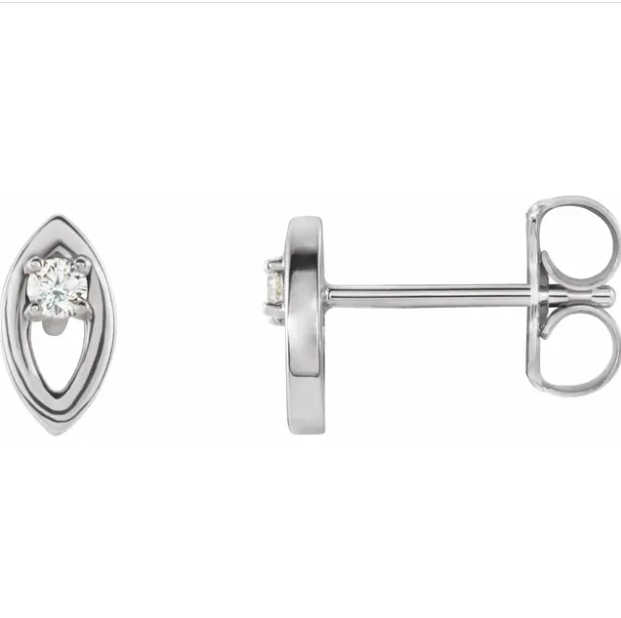 Clematis Diamond Stud Earrings