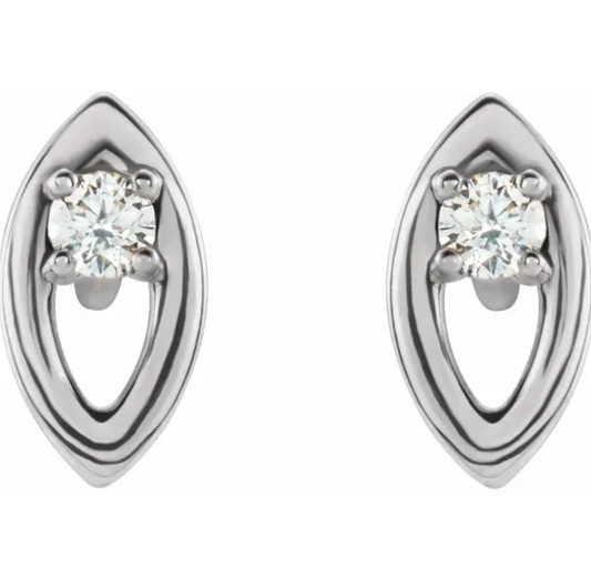 Clematis Diamond Stud Earrings