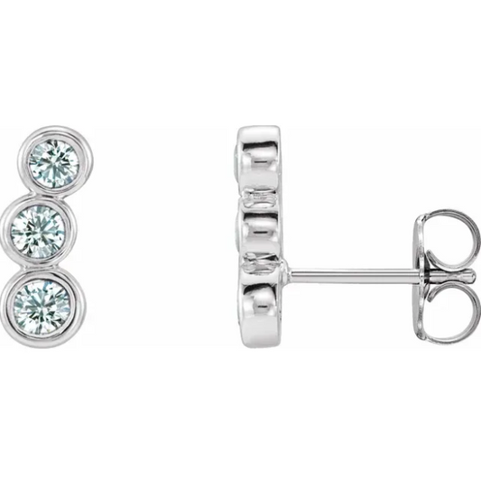 Poppy Diamond Climber Earrings