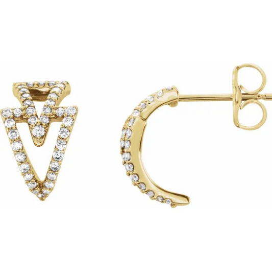 Trillium Diamond Stud Earrings
