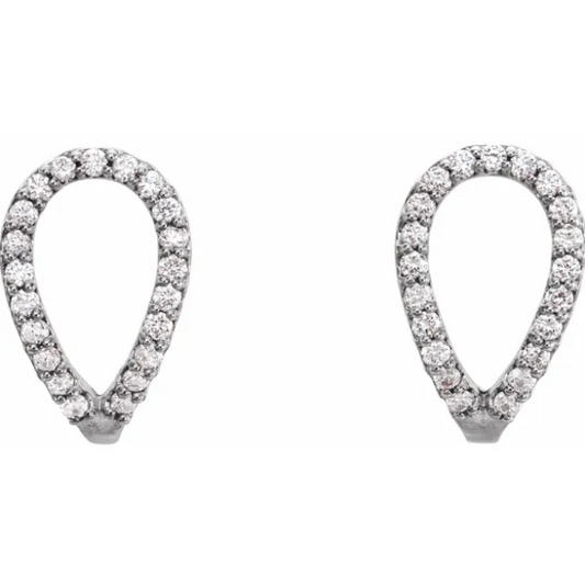 Bradford Diamond J Hoop Earrings