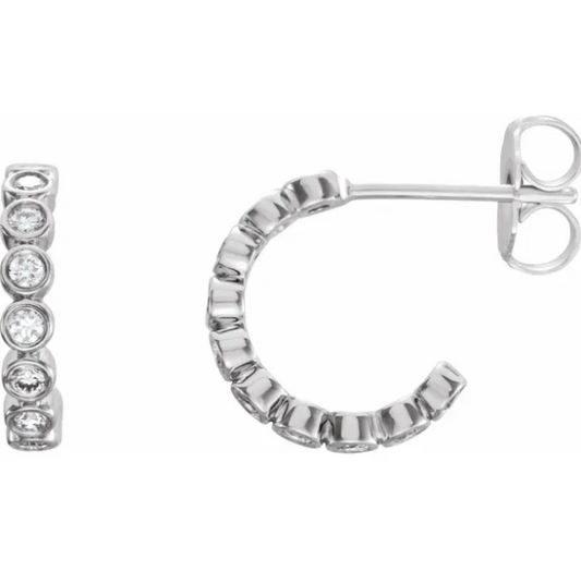 Poppy Diamond Hoop Earrings