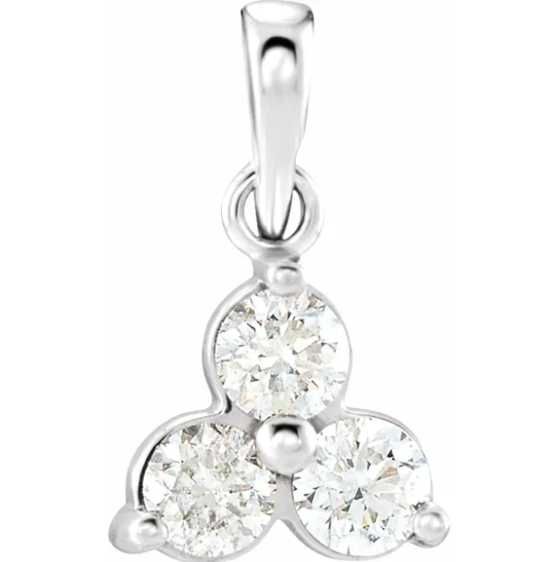 Orchid Diamond 0.33 CTW Three Stone Pendant