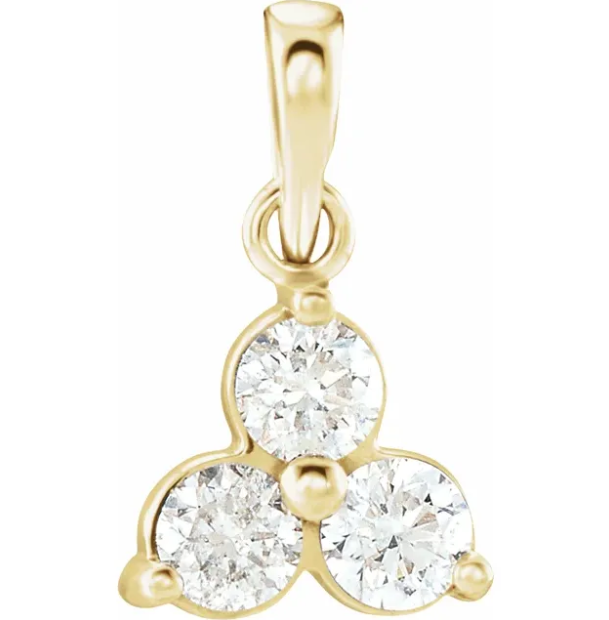 Orchid Diamond 0.33 CTW Three Stone Pendant