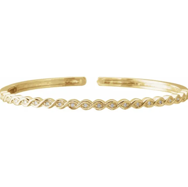 Tulip Diamond Infinity Bangle