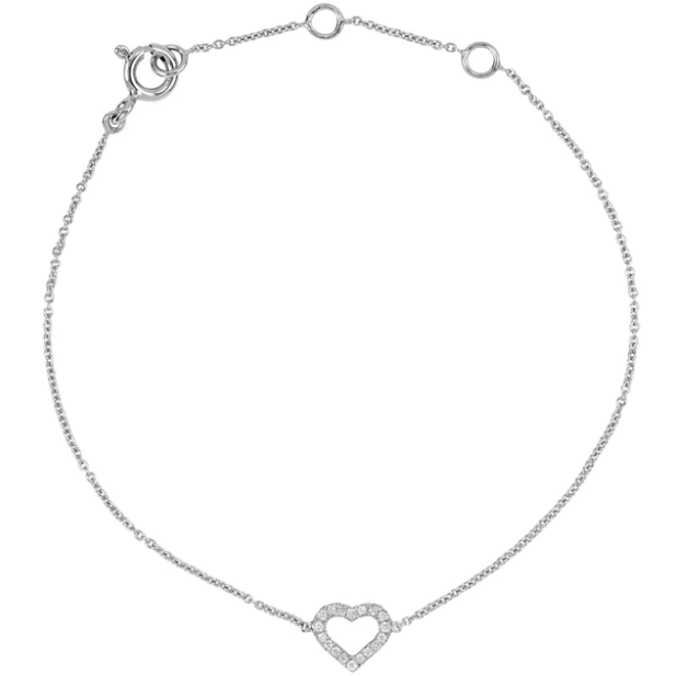 Tulip Diamond Heart Bracelet