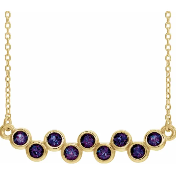 Poppy Alexandrite Bar Necklace