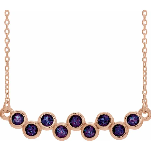 Poppy Alexandrite Bar Necklace