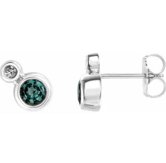 Poppy Alexandrite & Diamond Earrings