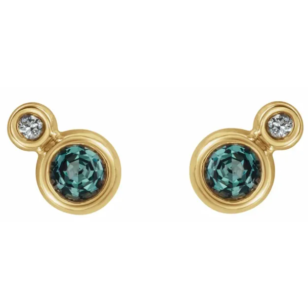 Poppy Alexandrite & Diamond Earrings