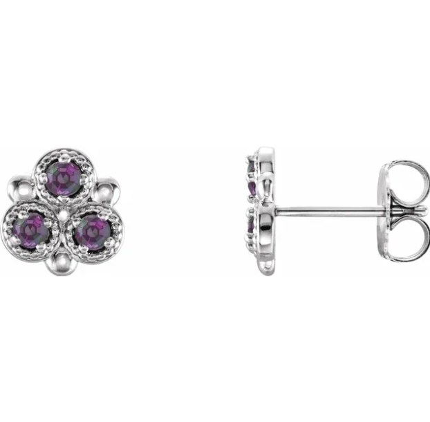 Clover Alexandrite Earrings