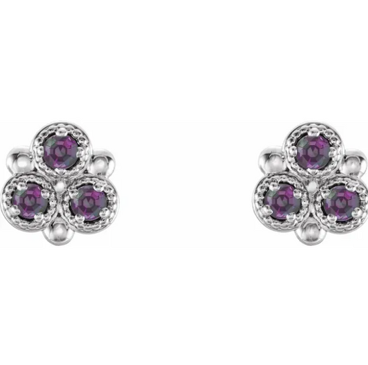 Clover Alexandrite Earrings