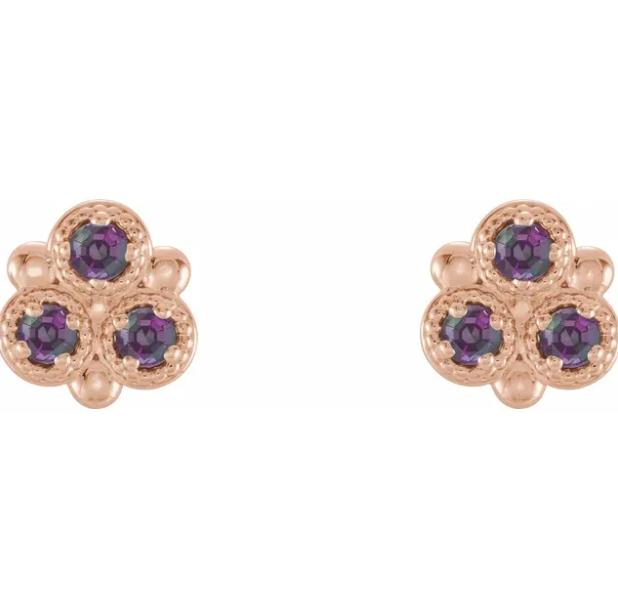 Clover Alexandrite Earrings