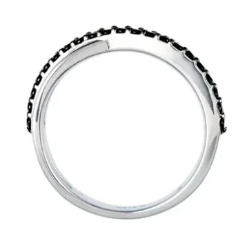 Ivy Black Spinel & Diamond Wide Ring