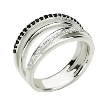 Ivy Black Spinel & Diamond Ring