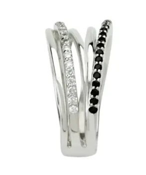 Ivy Black Spinel & Diamond Ring