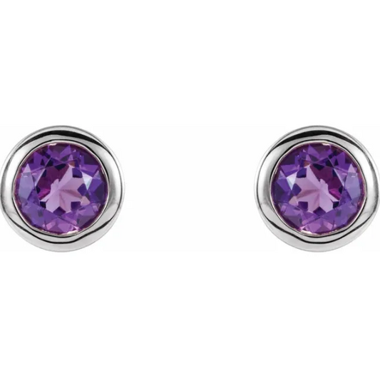 Poppy Amethyst Stud Earrings