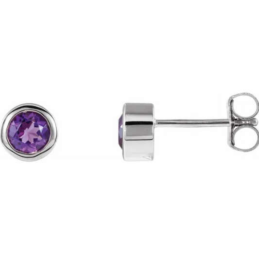 Poppy Amethyst Stud Earrings