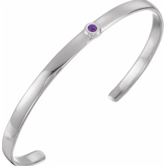 Poppy Amethyst Cuff Bracelet