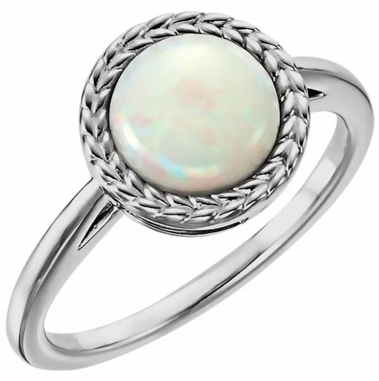 Cherry Blossom Opal Ring