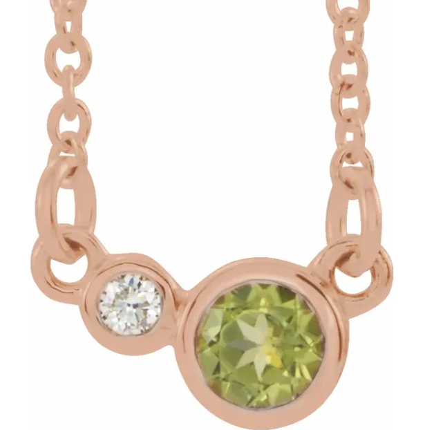 Poppy Peridot and Diamond Necklace