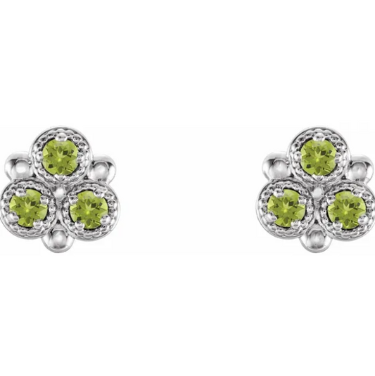 Clover Peridot Earrings