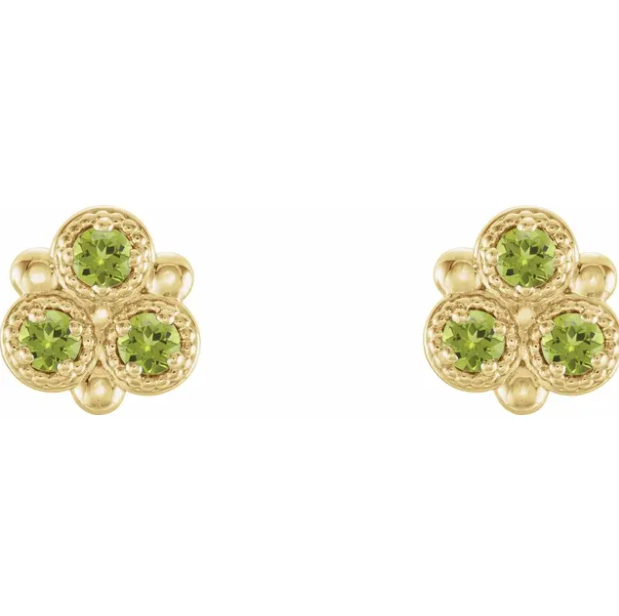 Clover Peridot Earrings